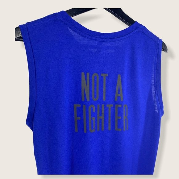 Lucy Runner Blue Sleeveless Muscle Tee Medium - Picture 5 of 11